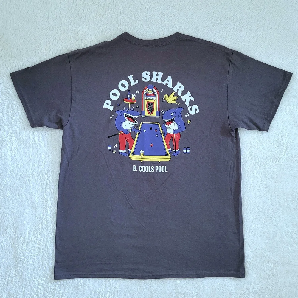 Barney Cools😎 "Pool🎱 Sharks🦈" Graphic Tee👕 - NWOT - Picture 1 of 13